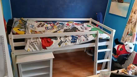 Photo of free Mid Sleeper Bed, Mattress with desk (Witham) #3