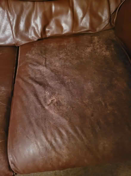 Photo of free Brown Leather 3 piece suite. (Croston PR26) #2