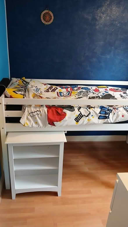 Photo of free Mid Sleeper Bed, Mattress with desk (Witham) #2