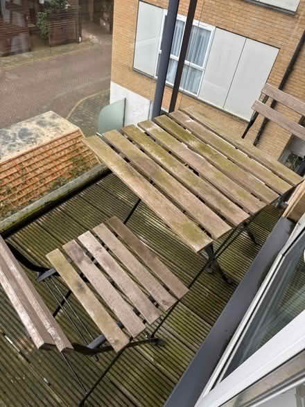 Photo of free Balcony Table with two chairs (Acton, W3 7FF) #1