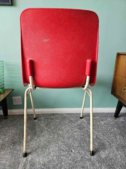 Photo of free 1950s/60s Vintage red plastic office chair (Bexhill TN39) #3