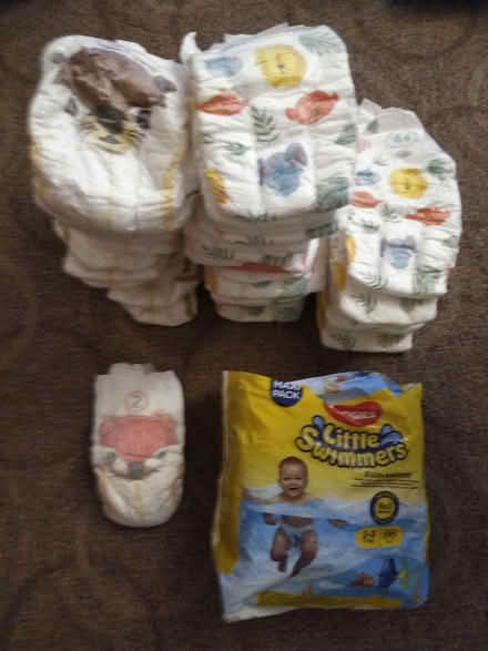 Photo of free Assorted nappies size 3, 4, 4+ / swim nappies size 2-3 (Astley Bridge BL1) #1