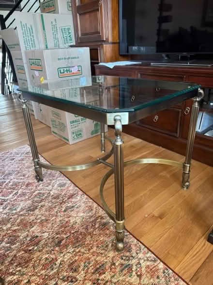 Photo of free Brass & Glass Coffee and End Table (Somerset) #1