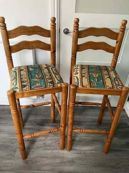 Photo of free 2 wooden bar stools (Cheadle Hulme SK8) #1