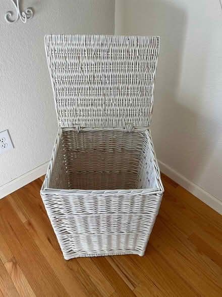 Photo of free Pier 1 White Wicker Hamper (Novato) #1