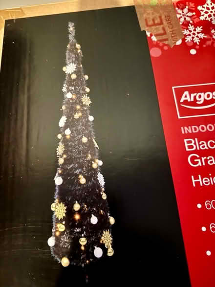 Photo of free Pop up black Xmas tree, (used once) (Pontefract WF8 area) #1