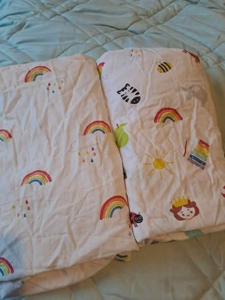 Photo of free Pair of Rainbow Cot Bed Fitted Sheets (Gowkshill EH23) #1