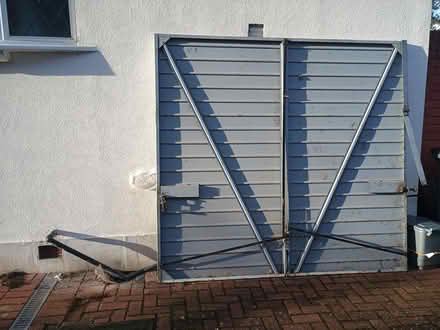 Photo of free Metal garage door (white) (SE12) #1