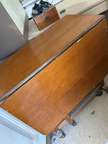 Photo of free Old dusty drop leaf table (Leighton Buzzard LU7) #2