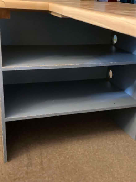 Photo of free Large sturdy desk with shelves and cupboard in 3 pieces (Hildenborough TN11) #4