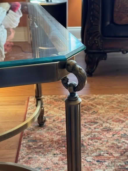 Photo of free Brass & Glass Coffee and End Table (Somerset) #4