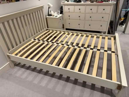 Photo of free White double bed frame (London N2, East Finchley) #2