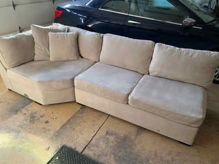 Photo of free Beige sofa/sectional (Elmhurst (Rt 83 & St. Charles)) #4