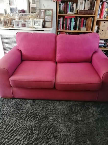 Photo of free Pink 2 seater sofa (Lakenham NR1) #3