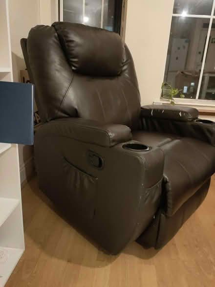 Photo of free Leather rocking armchair (E9) #2