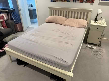 Photo of free White double bed frame (London N2, East Finchley) #3