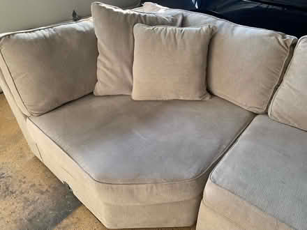 Photo of free Beige sofa/sectional (Elmhurst (Rt 83 & St. Charles)) #2