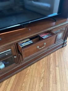 Photo of free Solid wood media cabinet and hutch (Lower Westchester) #2