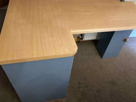 Photo of free Large sturdy desk with shelves and cupboard in 3 pieces (Hildenborough TN11) #3