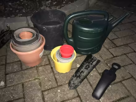 Photo of free Plant pots, bonemeal, watering can, car kit, mud guards (Kenton NE3) #1