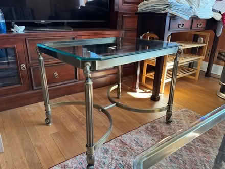 Photo of free Brass & Glass Coffee and End Table (Somerset) #3