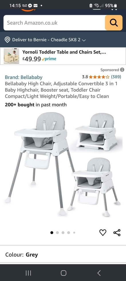 Photo of 2 in 1 Baby Highchair (Cheadle Heath SK8) #1