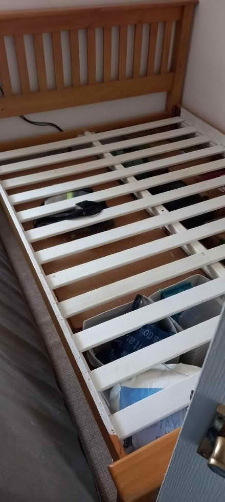 Photo of free Pine Double bedframe (Market Deeping) #2