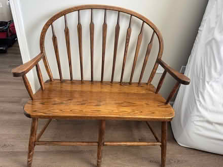 Photo of free Vintage wooden love seat (Lake Zurich) #1