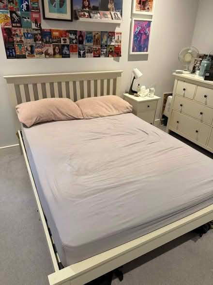 Photo of free White double bed frame (London N2, East Finchley) #4