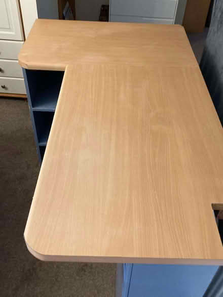 Photo of free Large sturdy desk with shelves and cupboard in 3 pieces (Hildenborough TN11) #1