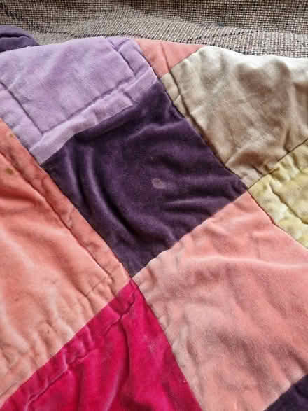 Photo of free Velvet patchwork throw (Alexandra Park M16) #2