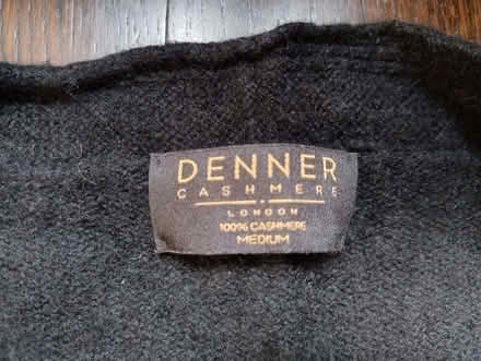 Photo of free Black cashmere cardigan (S/M) with small hole (Little Herberts GL53) #3