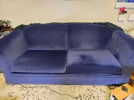 Photo of free Blue sleeper sofa with slipcover (Magnolia) #1