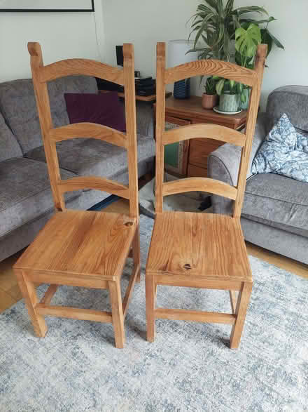 Photo of free Two pine chairs (Upper Wolvercote OX2) #1