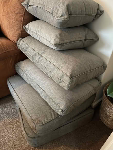 Photo of free Grey Outdoor Seat Cushions (for two chairs) (Hampden Park BN22) #2