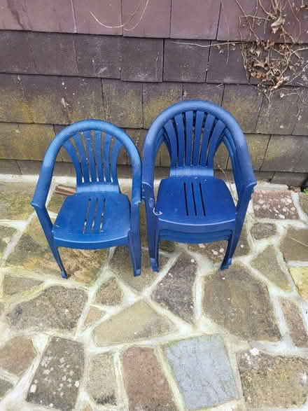 Photo of free Blue children's garden chairs (Chatham ME4) #1