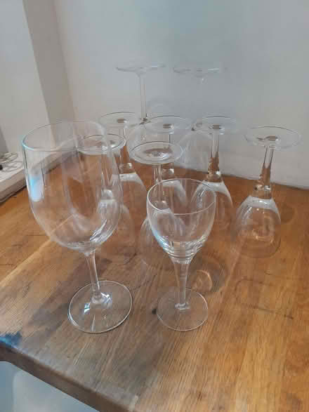 Photo of free Ten wine glasses - 3 large, 7 medium (Orton CA10) #2