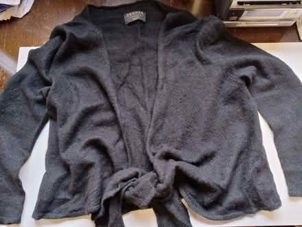 Photo of free Black cashmere cardigan (S/M) with small hole (Little Herberts GL53) #1