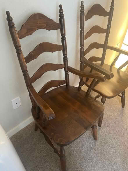 Photo of free Two Wooden Dining Chairs (Tanasbourne) #2