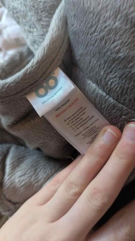 Photo of free Grey weighted blanket (Chesterfield S40) #2