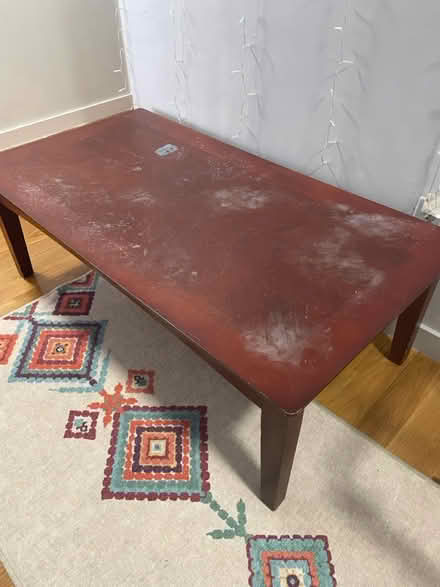 Photo of free Wooden coffee + two side table set (Arlington) #1