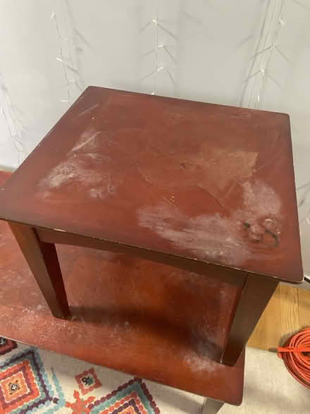 Photo of free Wooden coffee + two side table set (Arlington) #2