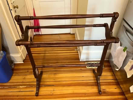 Photo of free Wooden Quilt hanger (Roland park/Evergreen) #1