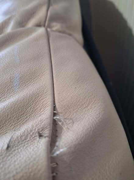 Photo of free Cream leather sofa (Seaside BN22) #3