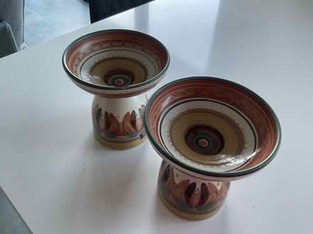Photo of free Pair of pottery candle holders (Covingham SN3) #1