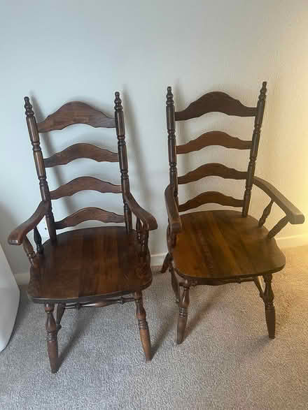 Photo of free Two Wooden Dining Chairs (Tanasbourne) #1