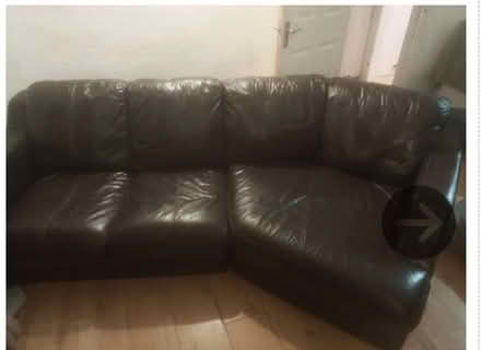 Photo of free Brown leather Conner sofa (Goldthorn Hill WV3) #1