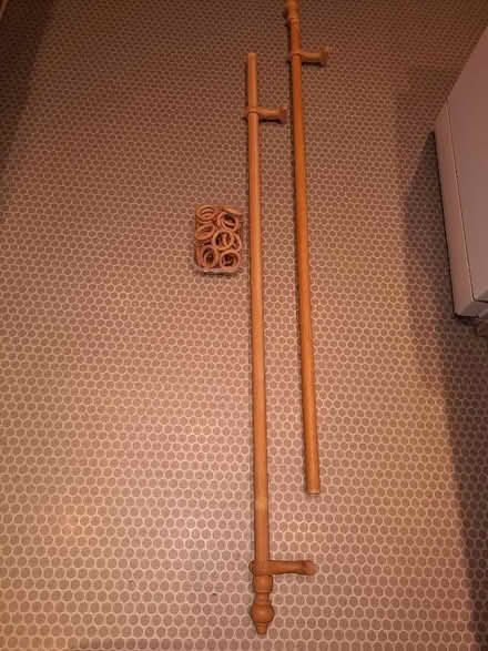 Photo of free Long wooden curtain pole (Stanstead Abbotts SG12) #1