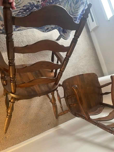 Photo of free Two Wooden Dining Chairs (Tanasbourne) #3