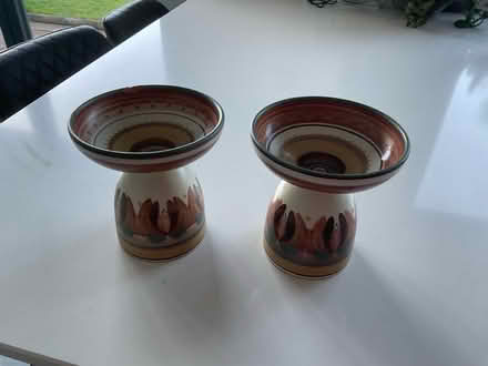 Photo of free Pair of pottery candle holders (Covingham SN3) #3